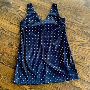 NWT WRYF polka dot dress w/ bow on back